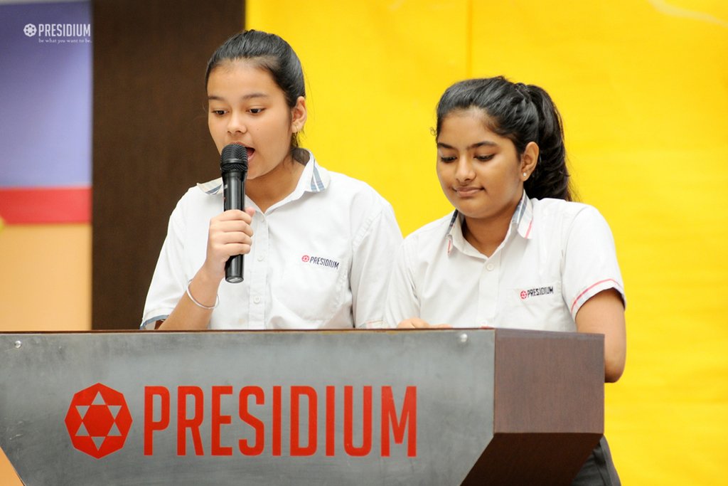 Presidium Rajnagar, प्रेसिडियंस ने बड़ी ही धूम-धाम से हिंदी दिवस मनाया