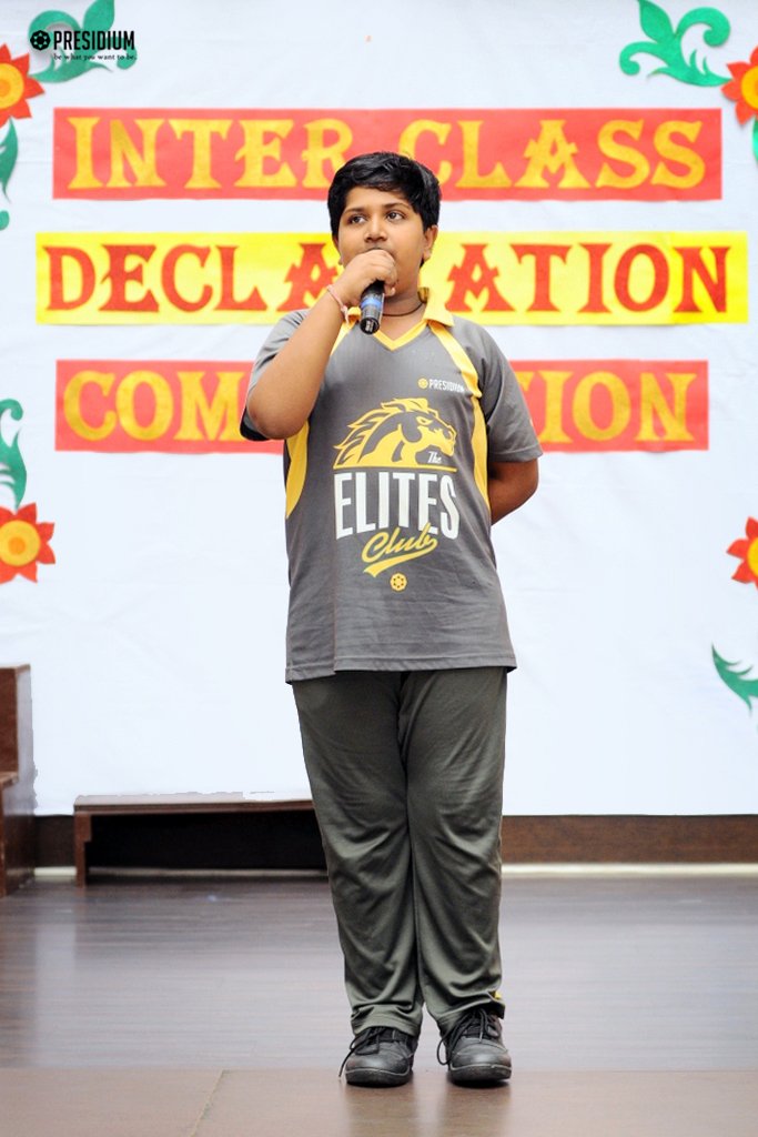 Presidium Rajnagar, PRESIDIANS MASTER THE ART OF PUBLIC SPEAKING SKILLS @ DECLAMATION