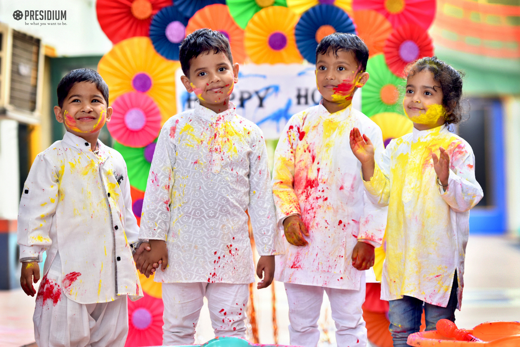 Presidium Punjabi Bagh, PRESIDIANS DRENCH IN THE COLOURS OF LOVE ON THE FESTIVAL OF HOLI