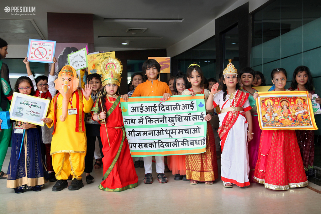 Presidium Indirapuram, PRESIDIANS SPREAD AWARENESS WITH 'SAY NO TO CRACKERS' RALLY