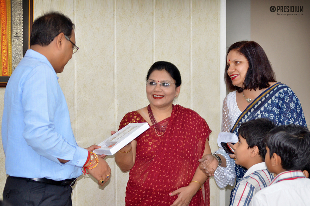 Presidium Rajnagar, PRESIDIANS VISIT ESTEEMED OFFICIALS AND SCHOOL TRUSTEE ON RAKSHABANDHAN