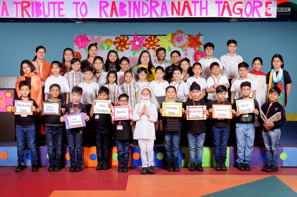 Presidium Vivek Vihar, PAYING TRIBUTE TO THE LITERARY GENIUS ON RABINDRANATH TAGORE DAY