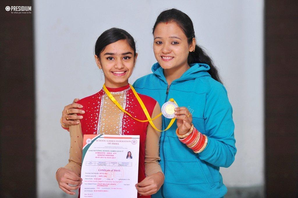 Presidium Indirapuram, NATIONAL SCHOOL GAMES-GYMNASTICS: NITYA EMERGES VICTORIOUS