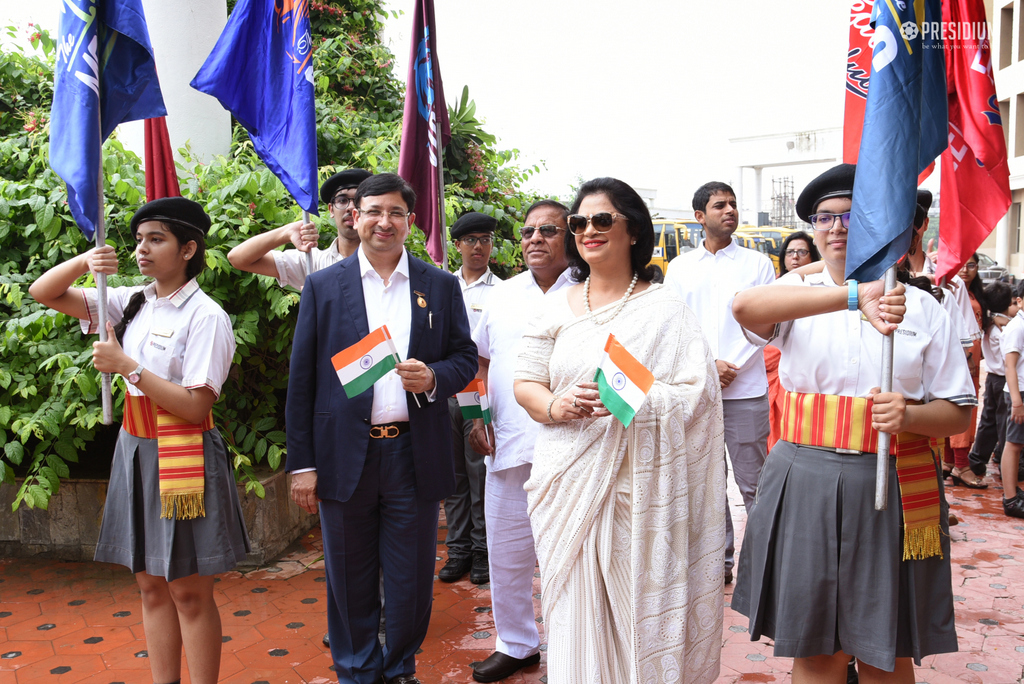 Presidium Gurgaon-57, MRS.SUDHA GUPTA CELEBRATES INDEPENDENCE DAY WITH PRESIDIANS