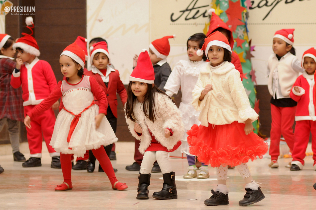 Presidium Indirapuram, ASSEMBLY ON CHRISTMAS TEACHES LITTLE PRESIDIANS TO CARE & SHARE