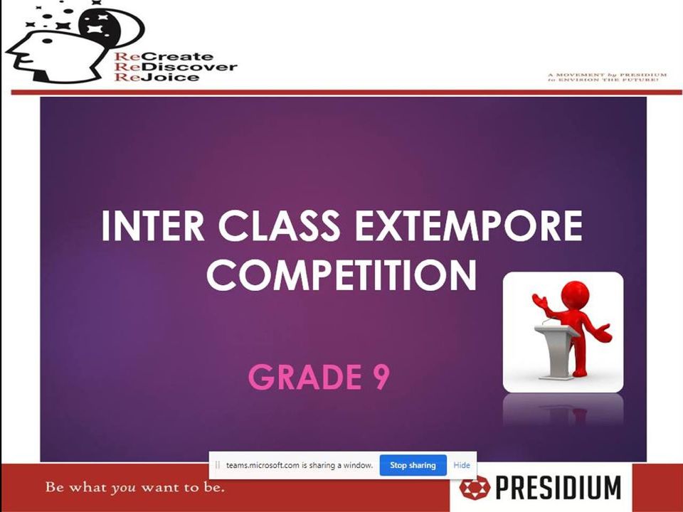 Presidium Rajnagar, PRESIDIANS ENTHRALL WITH ORATORY SKILLS AT EXTEMPORE COMPETITION 