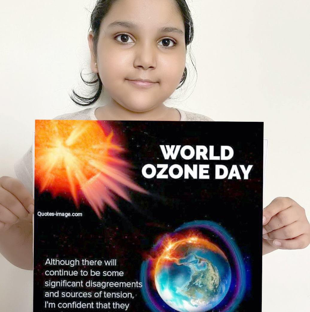 Presidium Punjabi Bagh, OZONE DAY: STUDENTS PLEDGE TO FOLLOW THE MONTREAL PROTOCOL