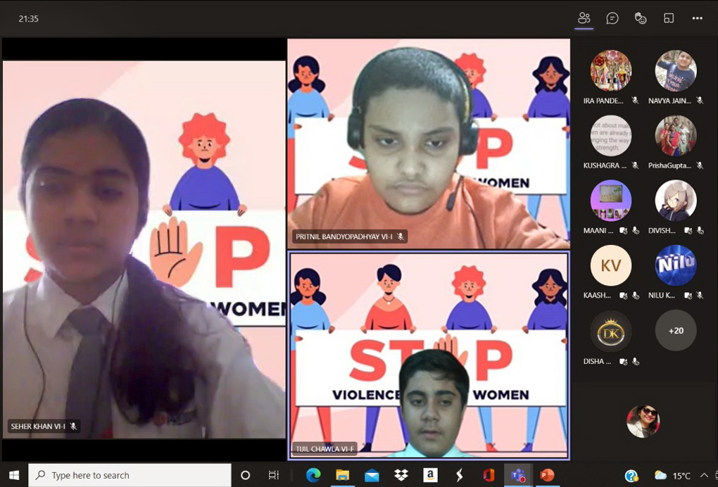 Presidium Indirapuram, STUDENTS PLEDGE TO WORK FOR WOMEN EMANCIPATION