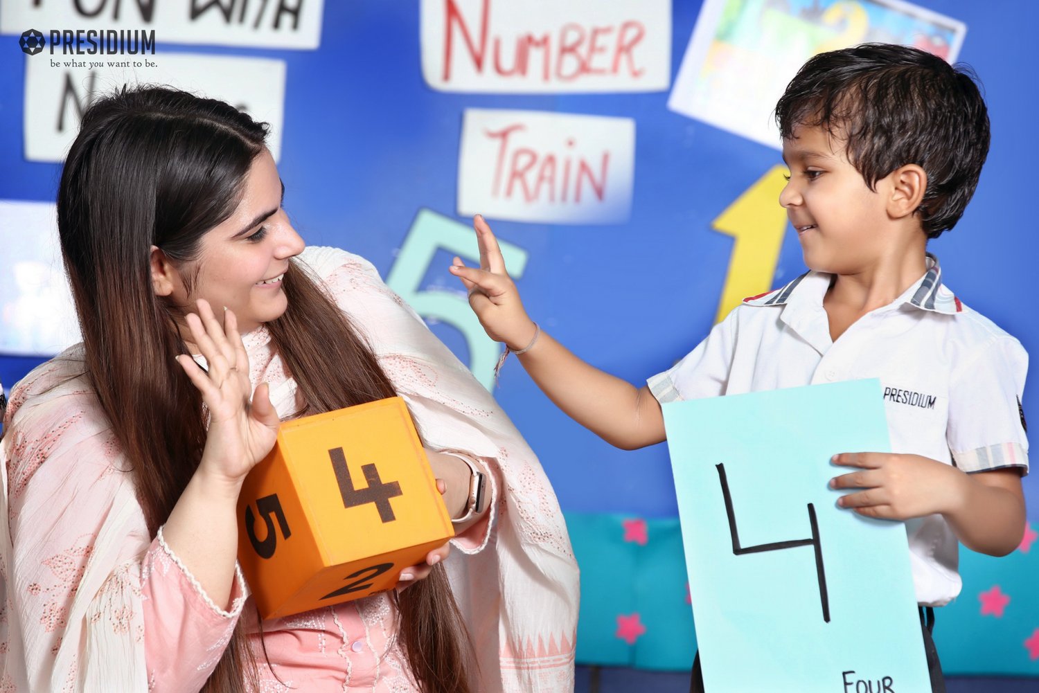 Presidium Punjabi Bagh, STUDENTS STRENGTHEN THEIR MATHS SKILLS WITH NUMBER TRAIN ACTIVITY