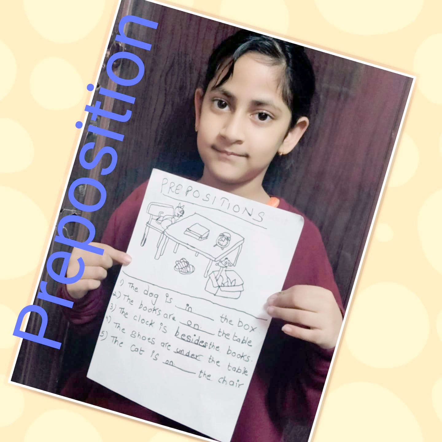 Presidium Pitampura, STUDENTS ACE THEIR GRAMMAR SKILLS WITH PREPOSITION ACTIVITY