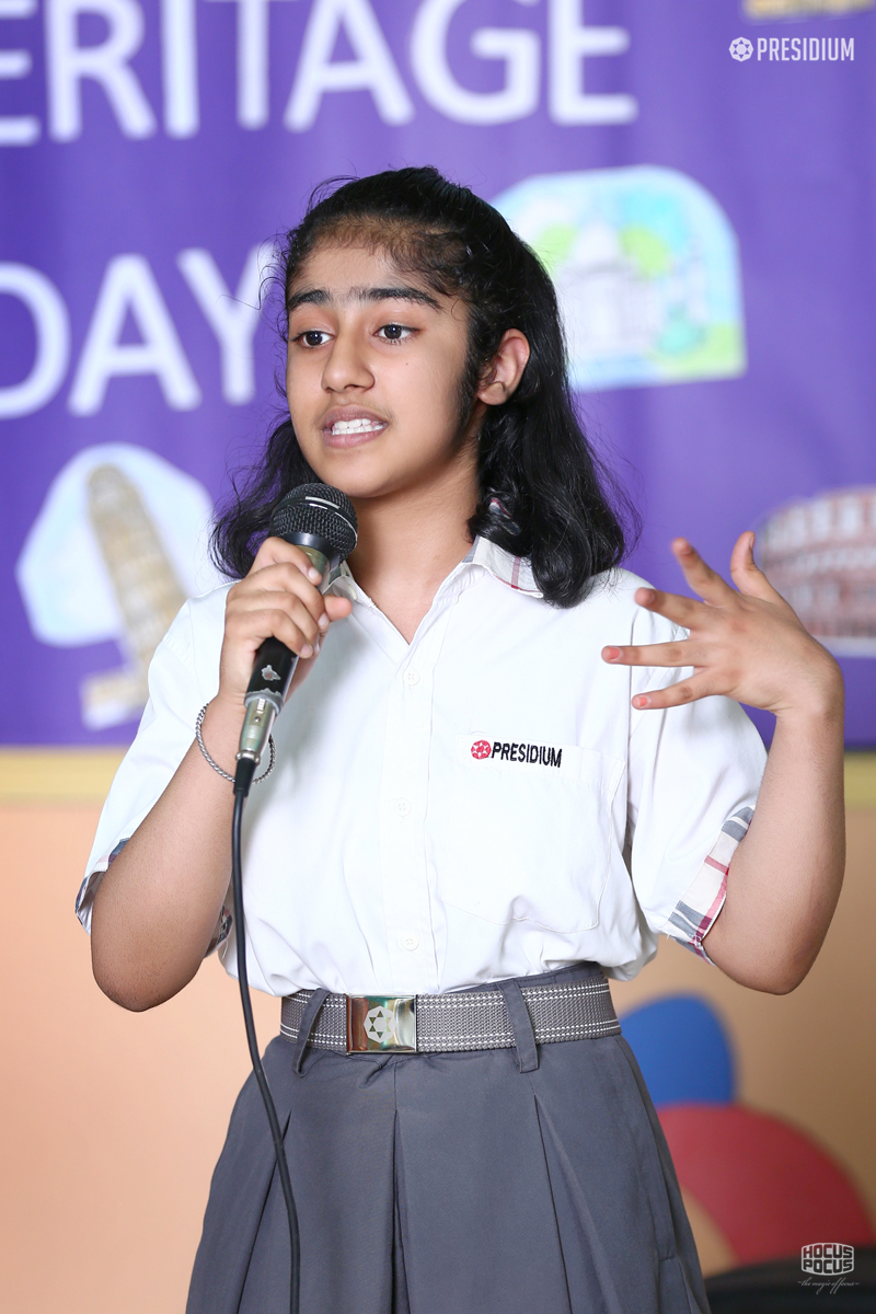 Presidium Pitampura, STUDENTS OBSERVE WORLD HERITAGE DAY WITH SPECIAL ASSEMBLY 