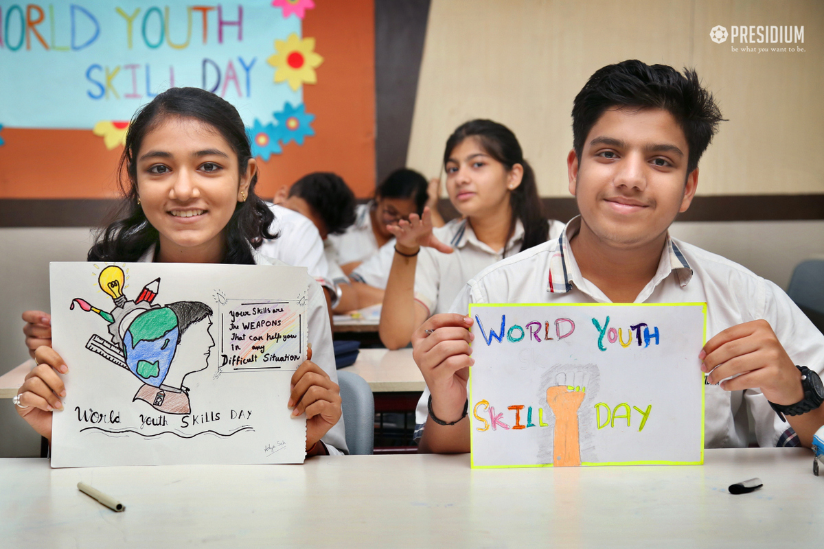 Presidium Indirapuram, STUDENTS OBSERVE WORLD YOUTH SKILL DAY WITH ENGAGING ACTIVITIES