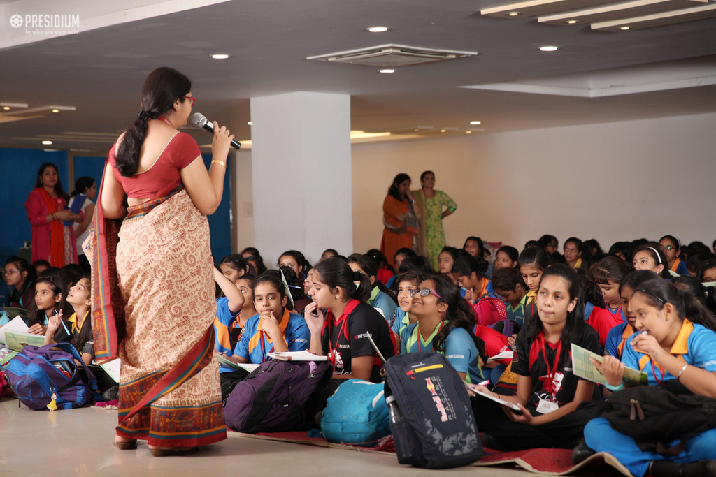 Presidium Gurgaon-57, PROUD TO BE A GIRL: WORKSHOP ON FEMALE HEALTH & HYGIENE