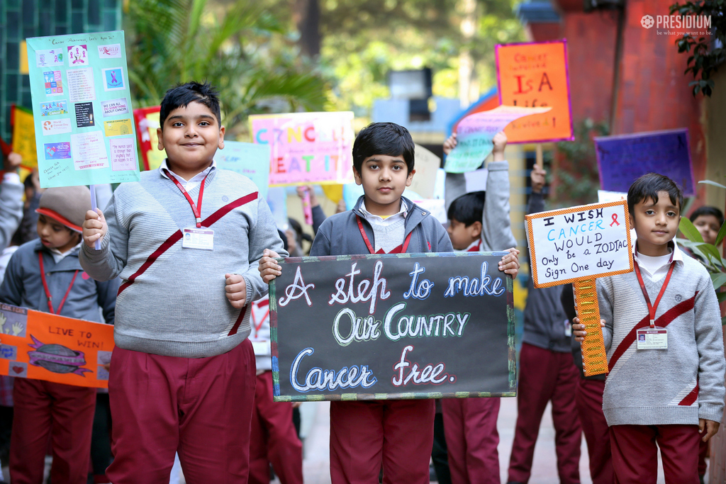 Presidium Vivek Vihar, PRESIDIANS DOING THEIR BIT ON WORLD CANCER DAY