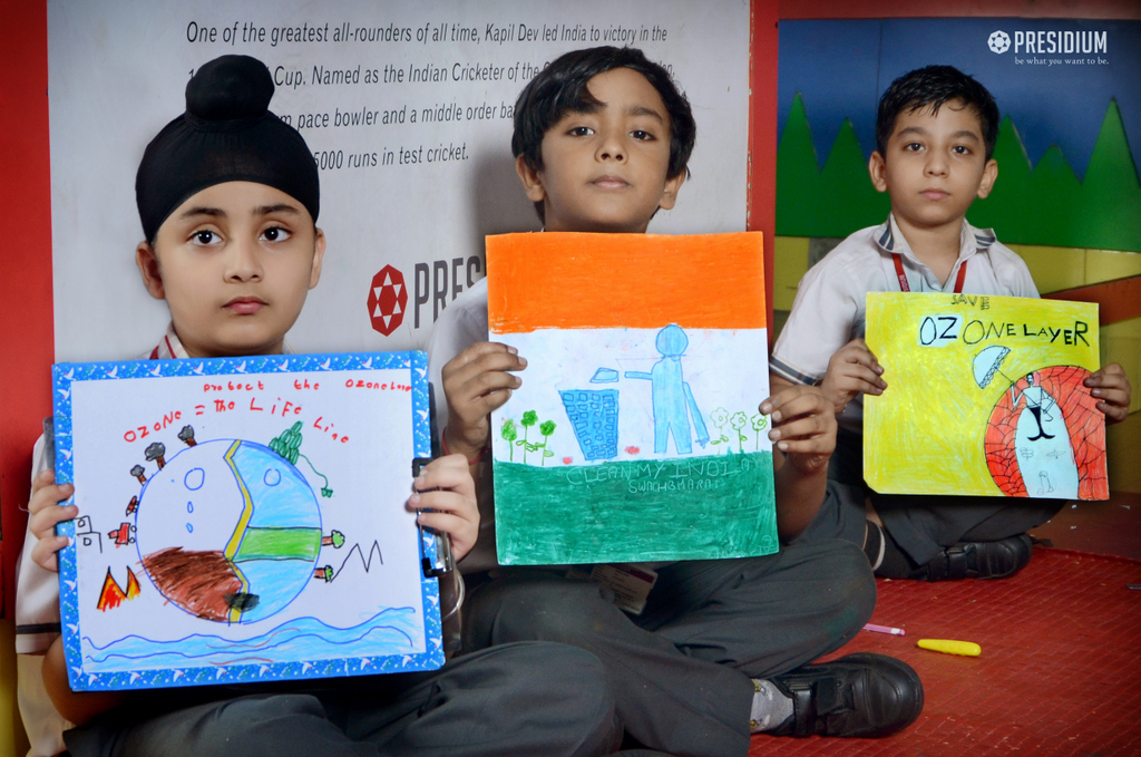 Presidium Vivek Vihar, PRESIDIUM HOSTS A POSTER MAKING COMPETITION ON GLOBAL ISSUES