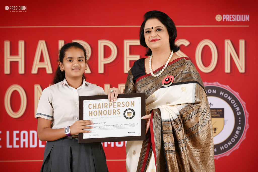 Presidium Indirapuram, OUR YOUNG ACHIEVERS ACKNOWLEDGED BY CHAIRPERSON OF PRESIDIUM