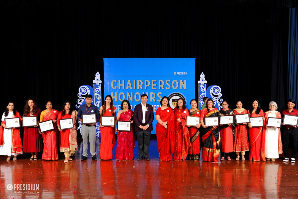 Presidium Gurgaon-57, MRS. SUDHA GUPTA MA’AM  ACKNOWLEDGES TEACHERS  AT CHAIRPERSON HONOURS