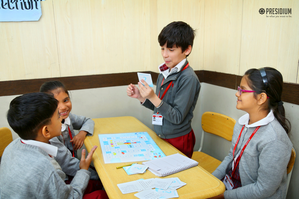 Presidium Gurgaon-57, STUDENTS COMPREHEND THEME ‘TEXTILES’ WITH BLOCK PRINTING ACTIVITY