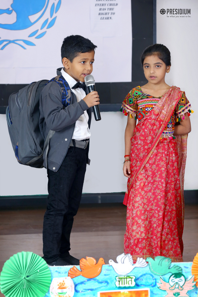 Presidium Gurgaon-57, STUDENTS ORGANIZE SPECIAL ASSEMBLY ON UNICEF DAY