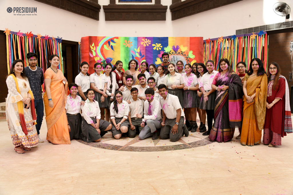 Presidium Indirapuram, JOYFUL HOLI CELEBRATION WITH HON’BLE CHAIRPERSON MRS. SUDHA GUPTA