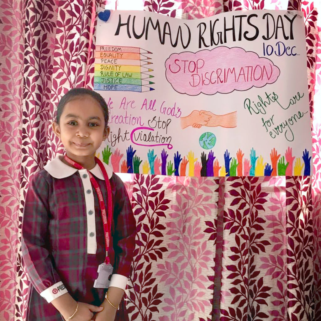 Presidium Rajnagar, HUMAN RIGHTS DAY: STUDENTS ENGAGE IN SPREADING POWERFUL IDEAS