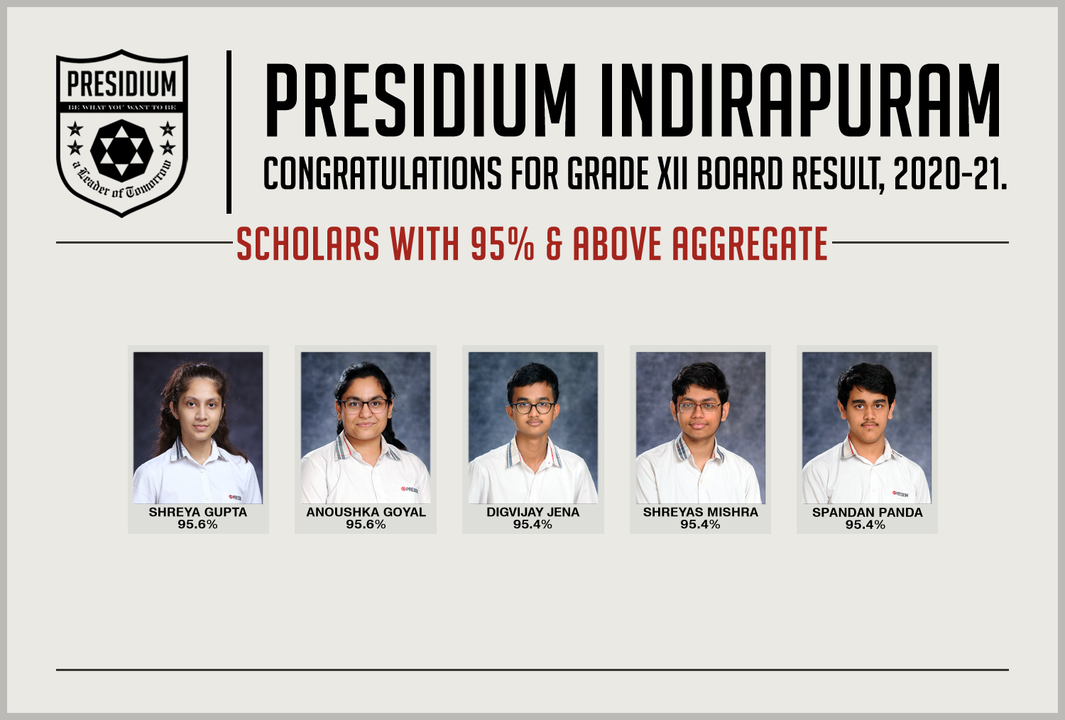 Presidium Indirapuram, CONGRATULATIONS STUDENTS FOR BRILLIANT 12TH BOARD RESULTS! 