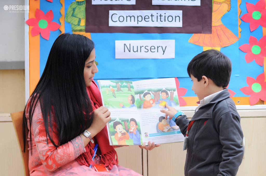 Presidium Indirapuram, YOUNG READERS DECODE VISUAL IMAGES IN PICTURE READING COMPETITION