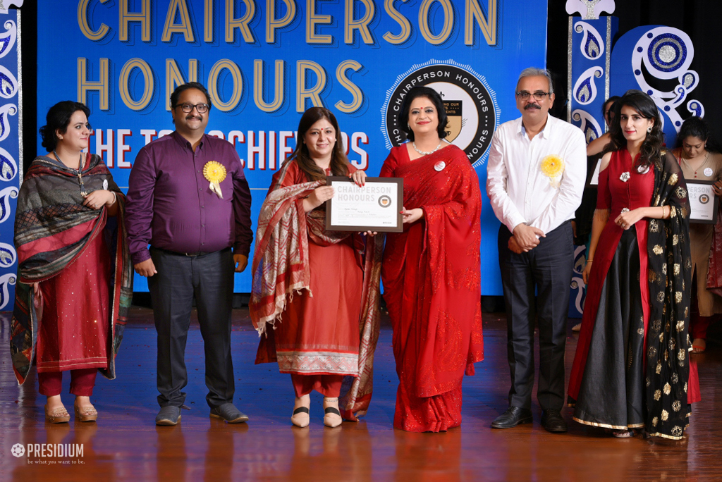 Presidium Pitampura, TEACHERS’ PROWESS RECOGNISED AT CHAIRPERSON HONOURS FOR TEACHERS