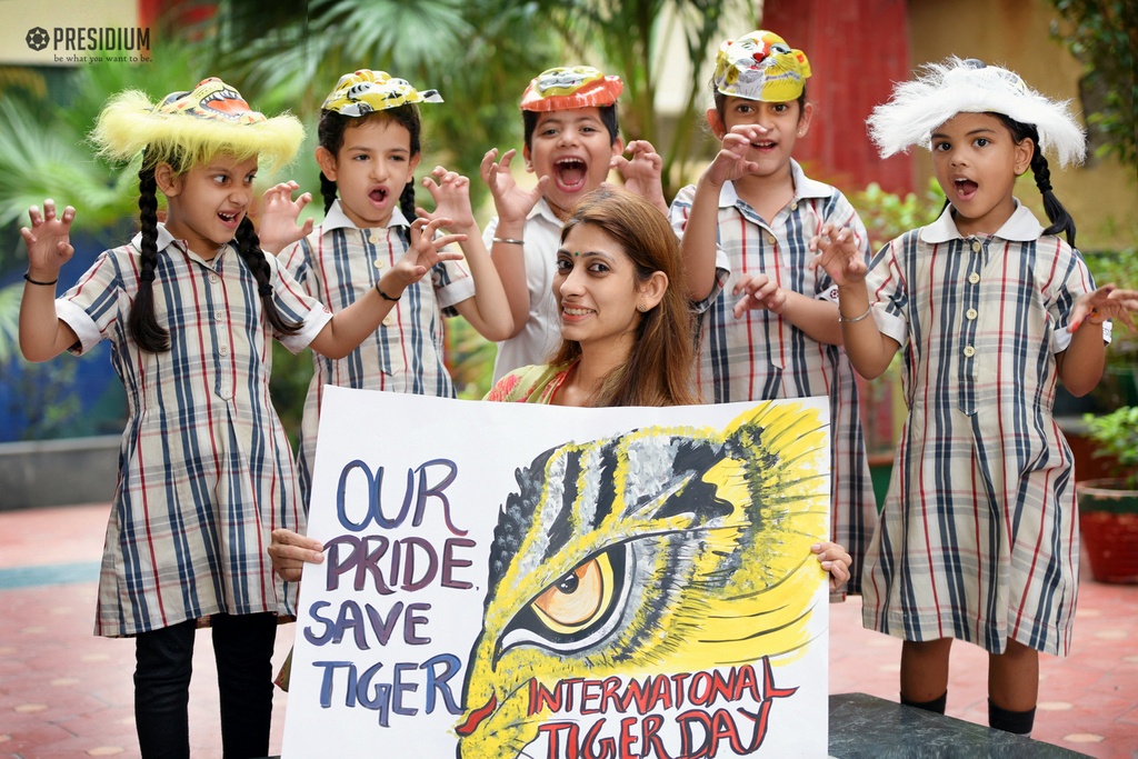 Presidium Pitampura, INTERNATIONAL TIGER DAY: SAVE THE LORD OF THE JUNGLE!