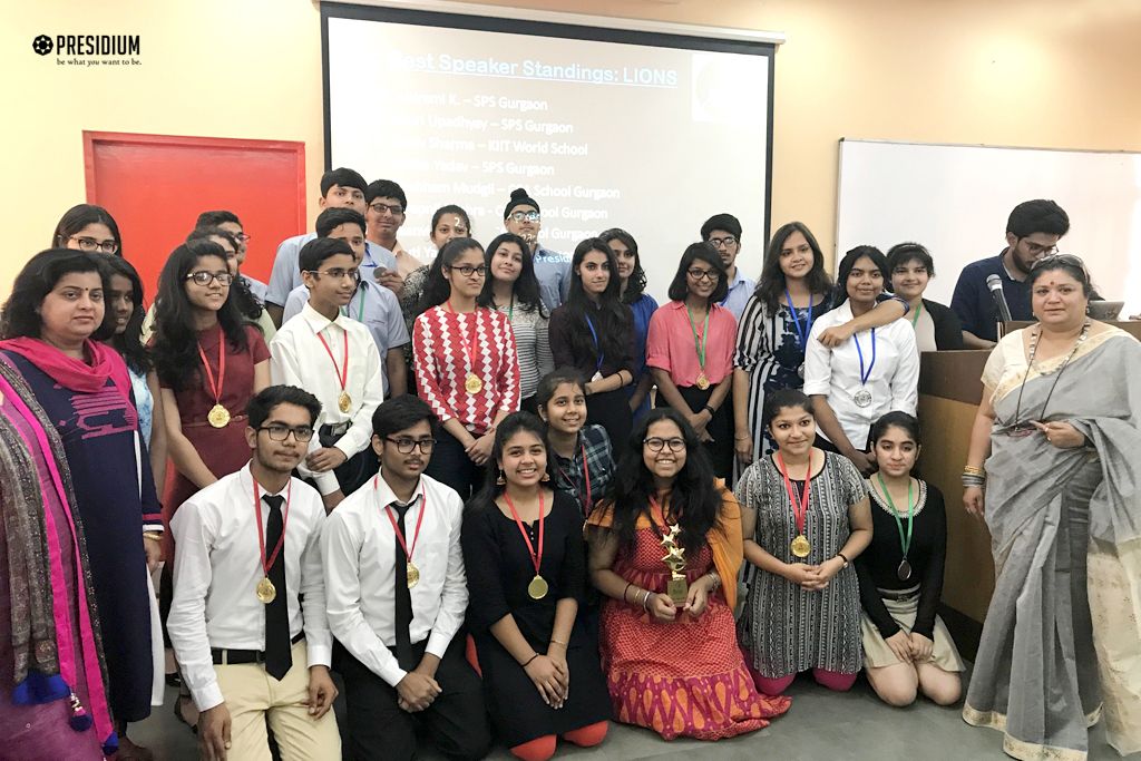 Presidium Gurgaon-57, PRESIDIANS CLAIM 14 MEDALS AT THE STATE LEVEL DEBATE CHAMPIONSHIP