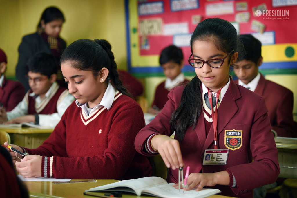 Presidium Punjabi Bagh, PRESIDIANS ENHANCE THEIR SKILLS IN PRACTICAL GEOMETRY CLASS