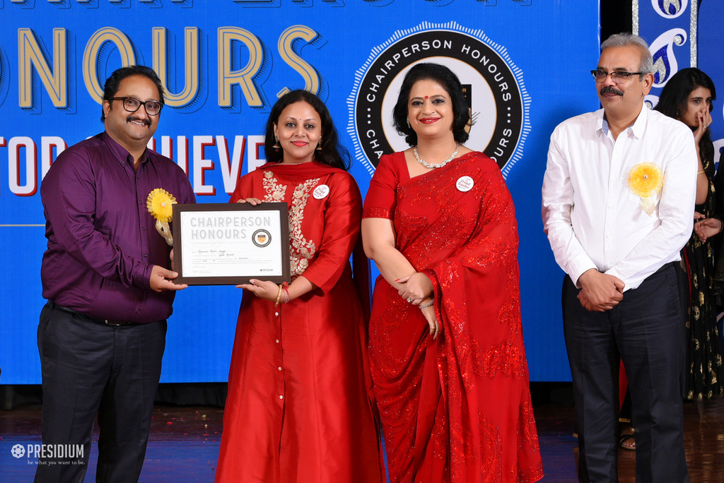 Presidium Punjabi Bagh, RESPECTED SUDHA MA’AM AWARDS LEADERS AT CHAIRPERSON HONOURS