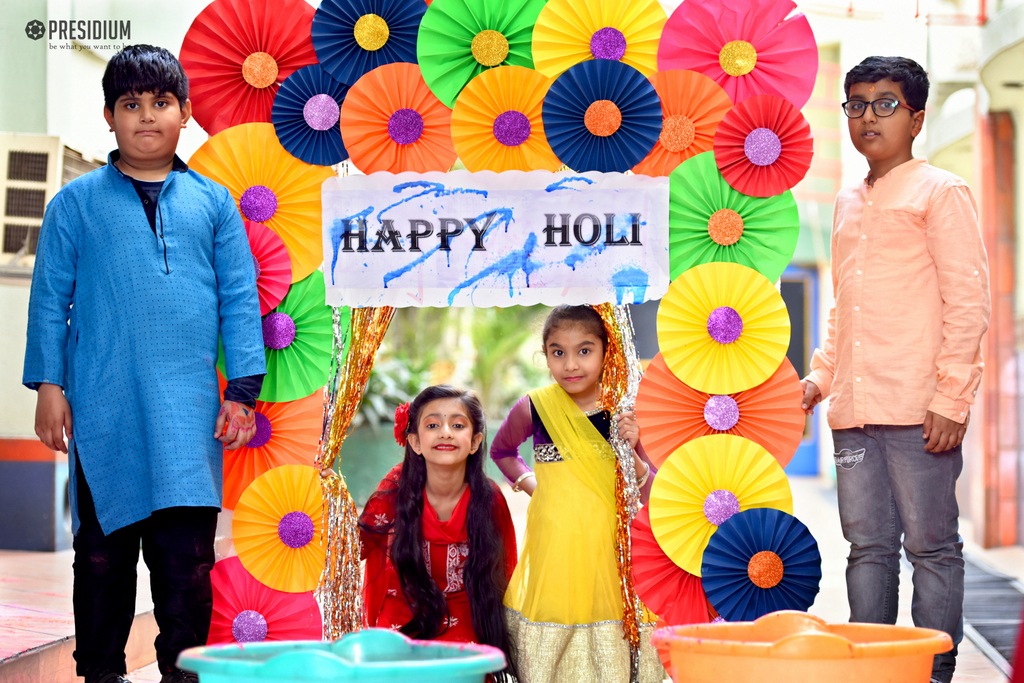 Presidium Punjabi Bagh, PRESIDIANS DRENCH IN THE COLOURS OF LOVE ON THE FESTIVAL OF HOLI