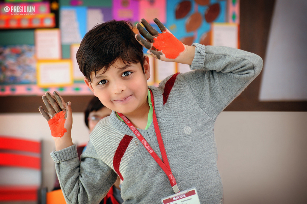 Presidium Rajnagar, HOLI FESTIVITIES BEGIN WITH AN INTERESTING CRAFTS ACTIVITY!