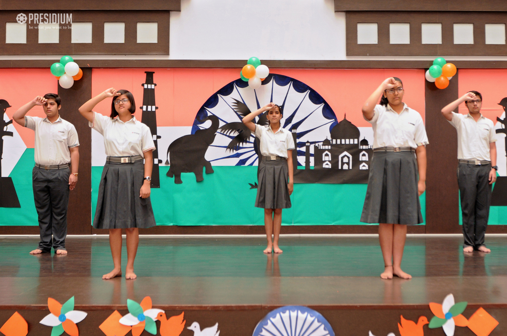 Presidium Rajnagar, PRESIDIANS PROUDLY SALUTE THE TRICOLOUR ON INDEPENDENCE DAY