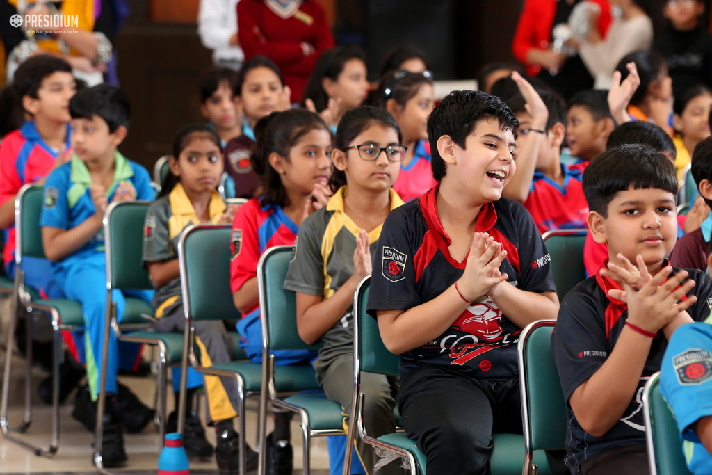 Presidium Rajnagar, SUDHA MA'AM ACKNOWLEDGES PRESIDIANS AT SPORTS PRIZE DISTRIBUTION