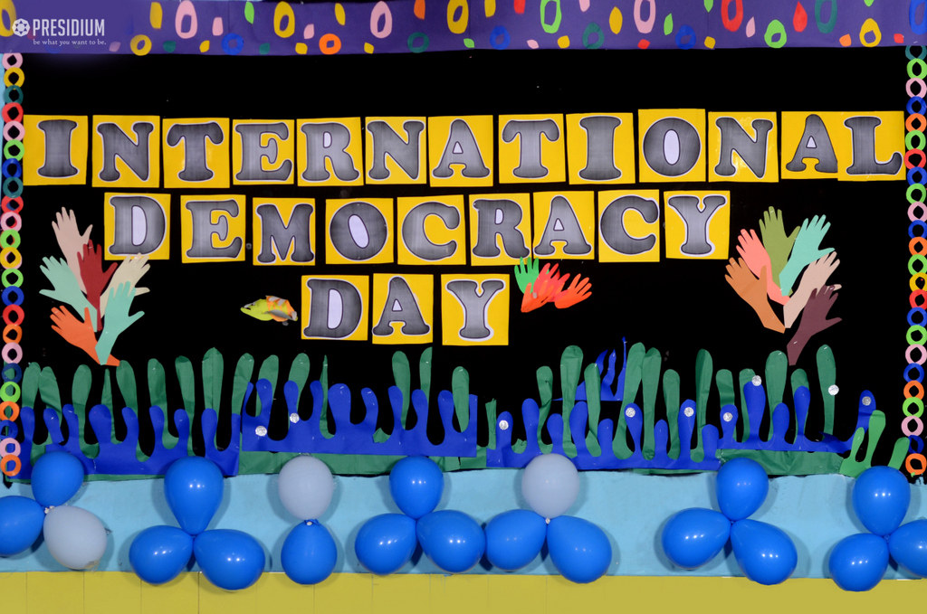 Presidium Vivek Vihar, STUDENTS SPREAD A STRONG MESSAGE ON INTERNATIONAL DEMOCRACY DAY