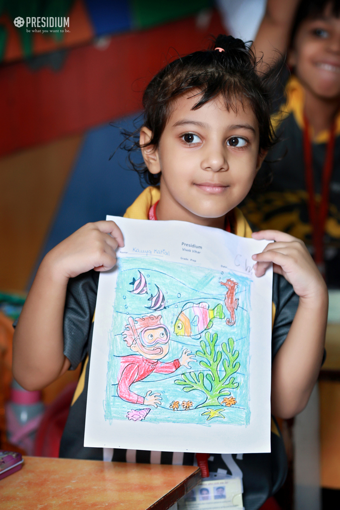 Presidium Vivek Vihar, ARTISTS EXPLORE THE WORLD UNDER WATER IN COLOURING COMPETITION