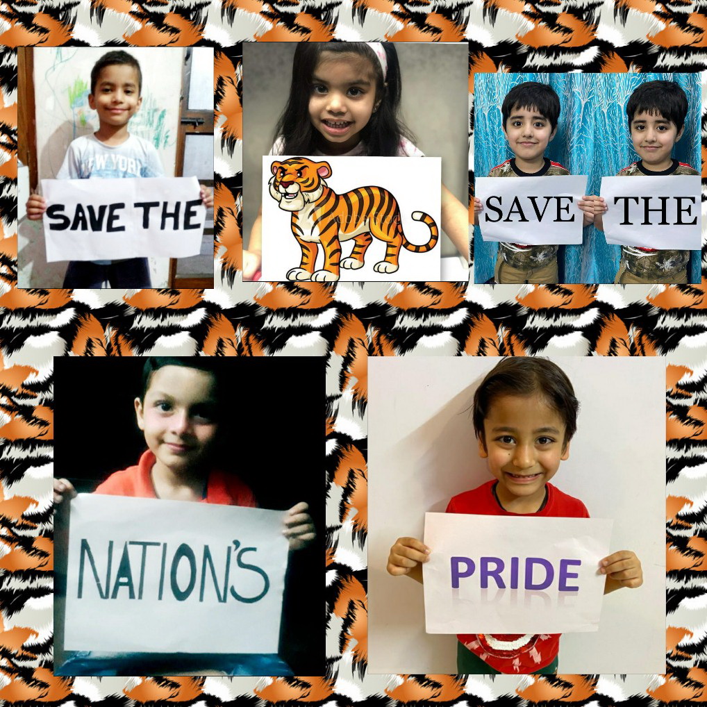 Presidium Indirapuram, GLOBAL TIGER DAY: STUDENTS  PLEDGE TO PROTECT THE NATIONAL ANIMAL