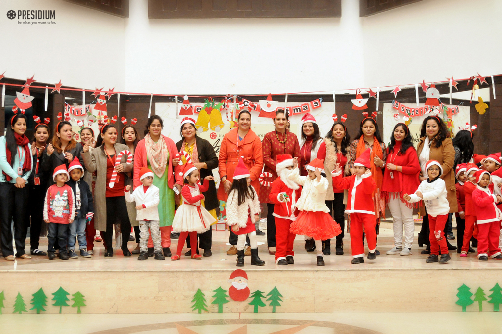 Presidium Indirapuram, ASSEMBLY ON CHRISTMAS TEACHES LITTLE PRESIDIANS TO CARE & SHARE