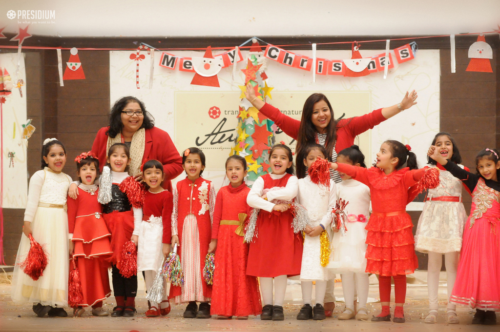 Presidium Indirapuram, ASSEMBLY ON CHRISTMAS TEACHES LITTLE PRESIDIANS TO CARE & SHARE