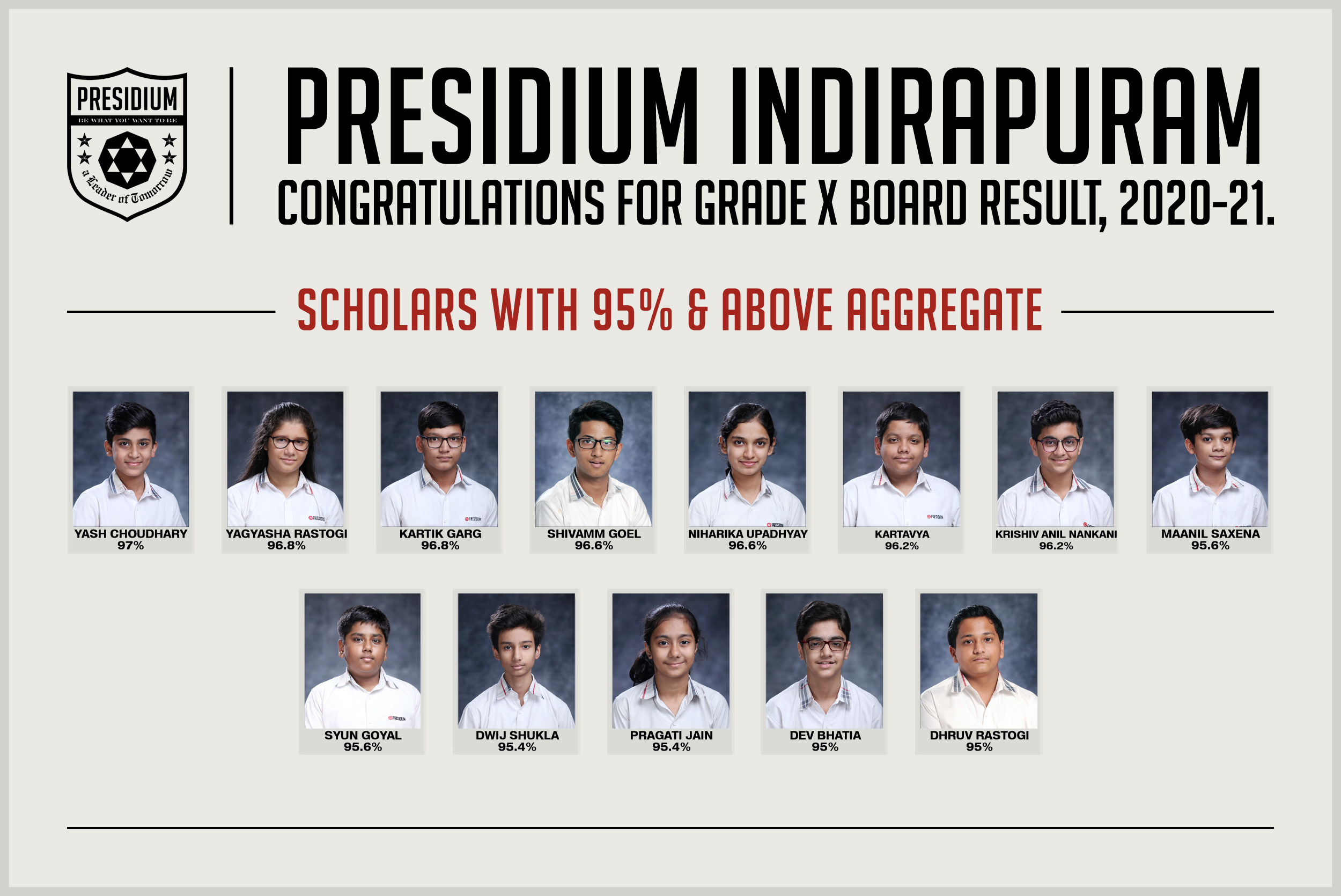 Presidium Indirapuram, CBSE GRADE X RESULTS(2020-21): PRESIDIANS ACE WITH PERFECT SCORES Presidium Indirapuram, CBSE GRADE X RESULTS(2020-21): PRESIDIANS ACE WITH PERFECT SCORES