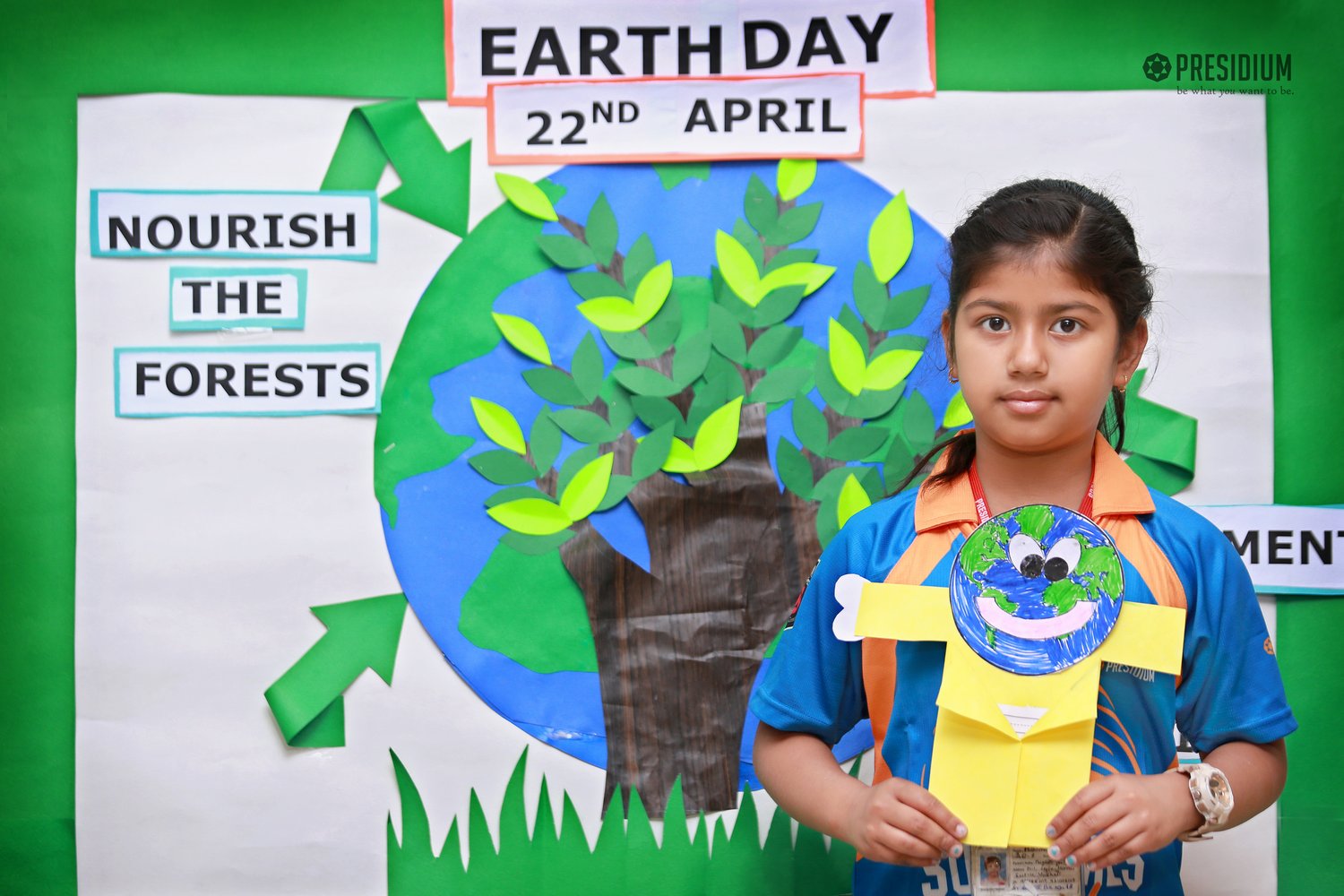 Presidium Indirapuram, PRESIDIANS CELEBRATE EARTH DAY WITH A PLEDGE TO SAVE ENVIRONMENT! 