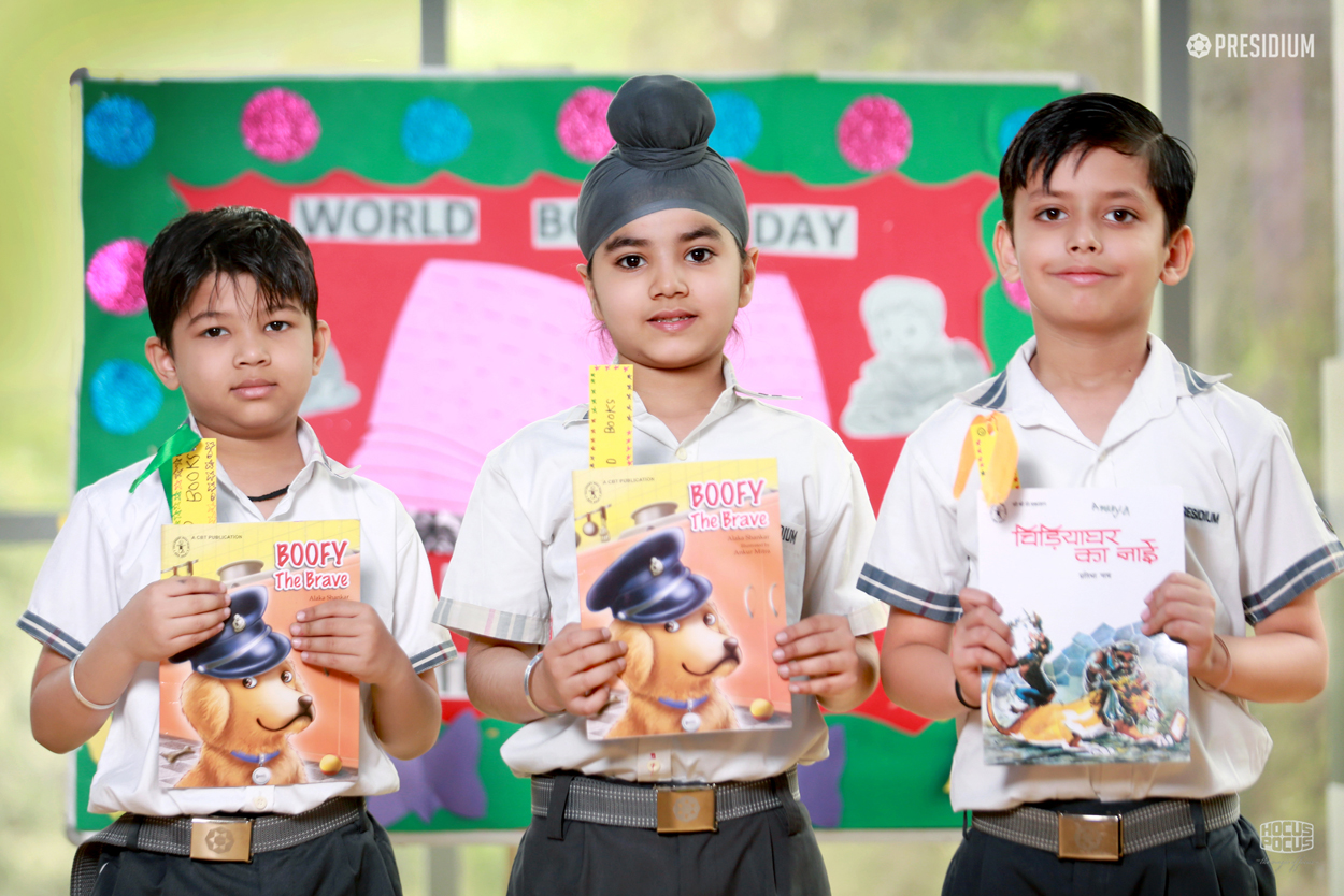 Presidium Vivek Vihar, STUDENTS INCULCATE THE HABIT OF READING ON WORLD BOOK DAY