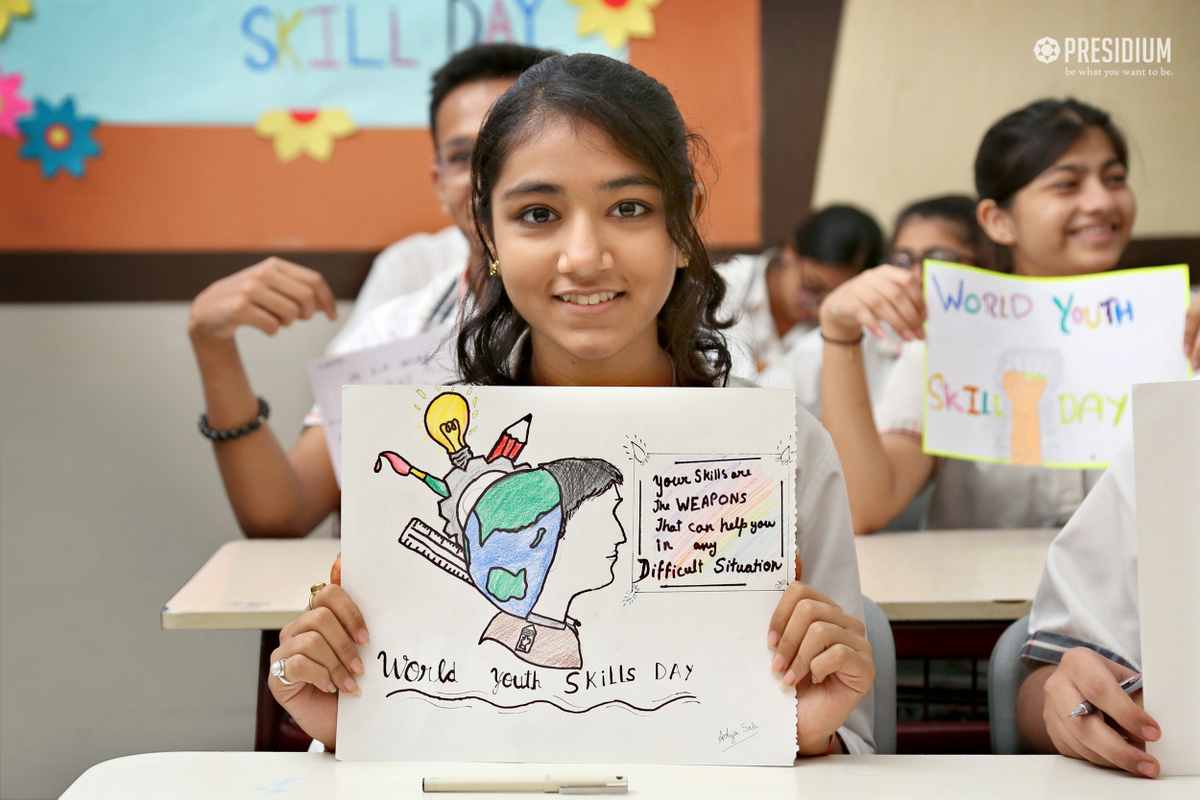 Presidium Indirapuram, STUDENTS OBSERVE WORLD YOUTH SKILL DAY WITH ENGAGING ACTIVITIES