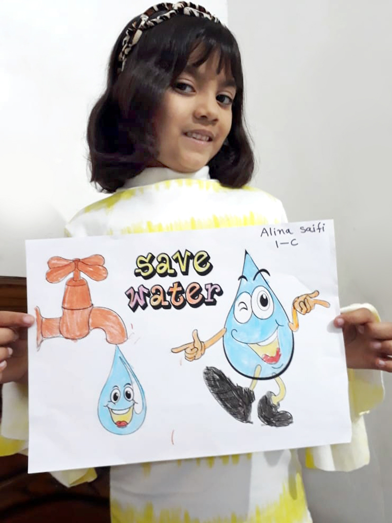 Presidium Rajnagar, STUDENTS GENERATE AWARENESS ABOUT IMPORTANCE OF SAVING WATER