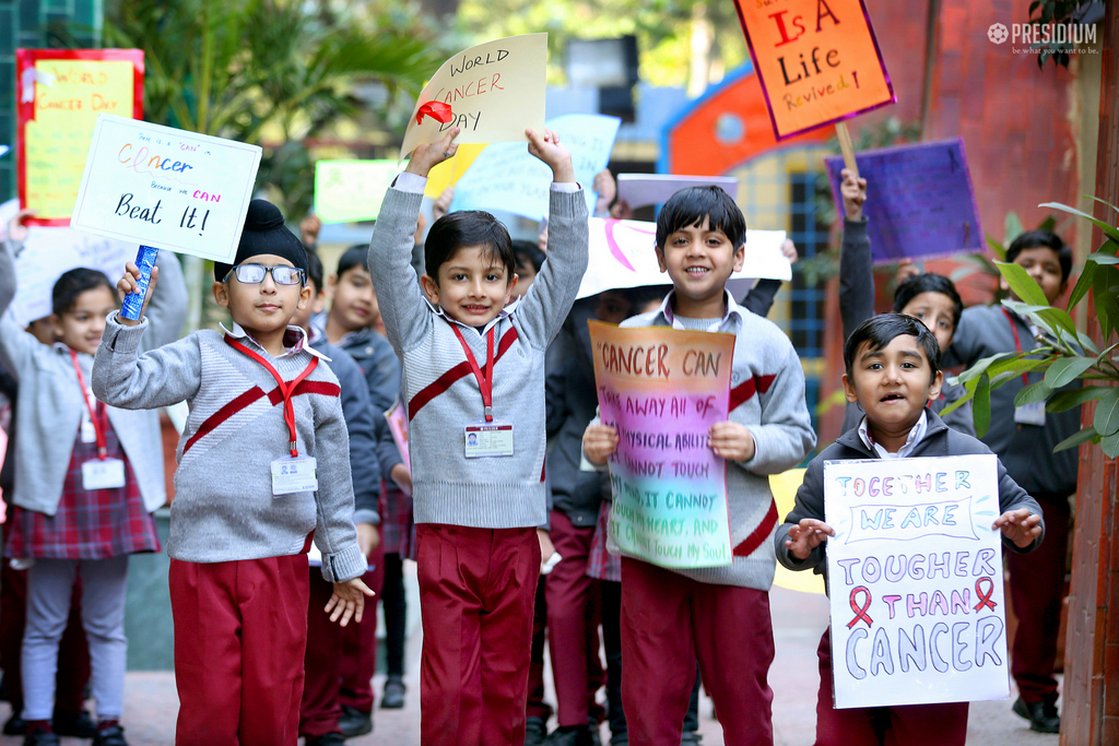 Presidium Vivek Vihar, PRESIDIANS DOING THEIR BIT ON WORLD CANCER DAY