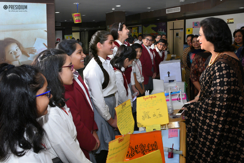 Presidium Indirapuram, HON’BLE CHAIRPERSON LAUDS PRESIDIANS AT SCIENCE WEEK & ART FAIR