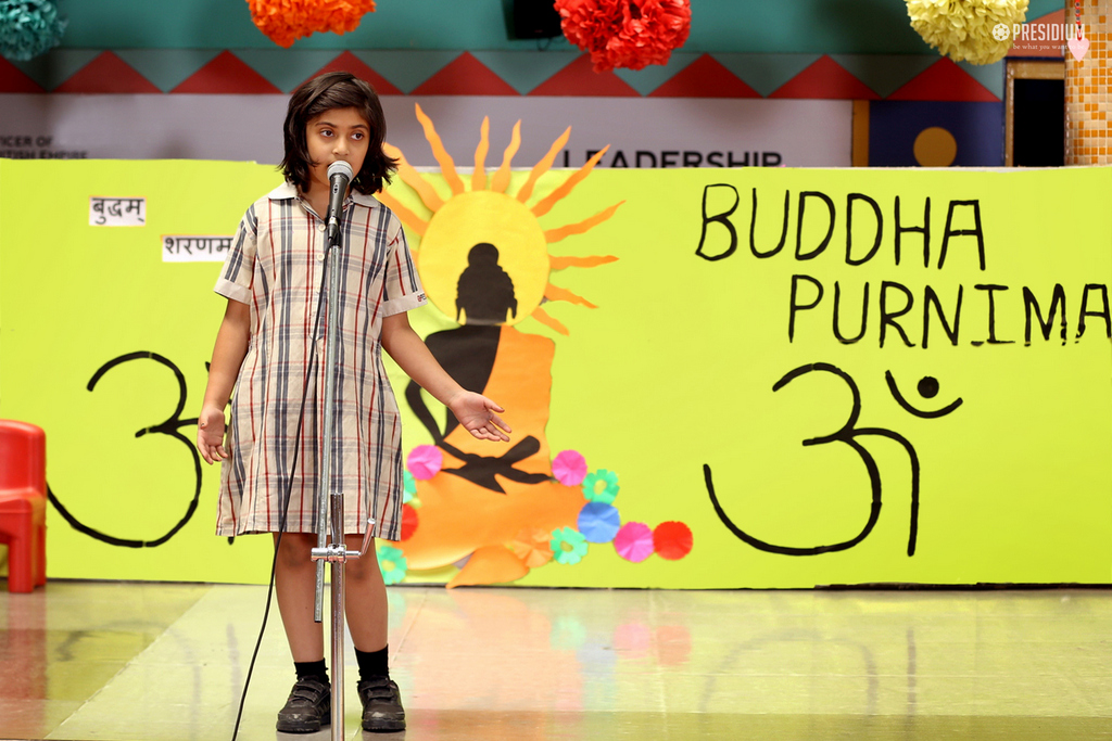 Presidium Dwarka-6, STUDENTS SPREAD TEACHINGS OF LORD BUDDHA ON BUDDHA PURNIMA