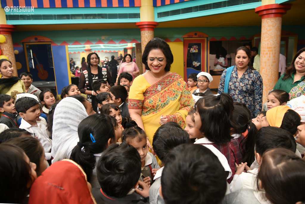 Presidium Dwarka-6, MRS.SUDHA GUPTA JOINS STUDENTS FOR GURU NANAK JAYANTI CELEBRATIONS